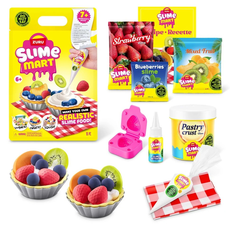 Ігровий набір зі слаймами "Фруктовий тарт" Slime Mart 15901E серії "Shopping Bag" — фото 3