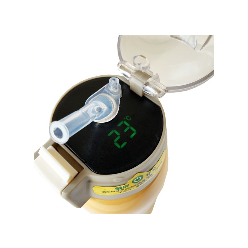 Дитячий термос-поїльник "Тигр" MGZ-0324(Yellow) з індикатором температури 550 мл — фото 3