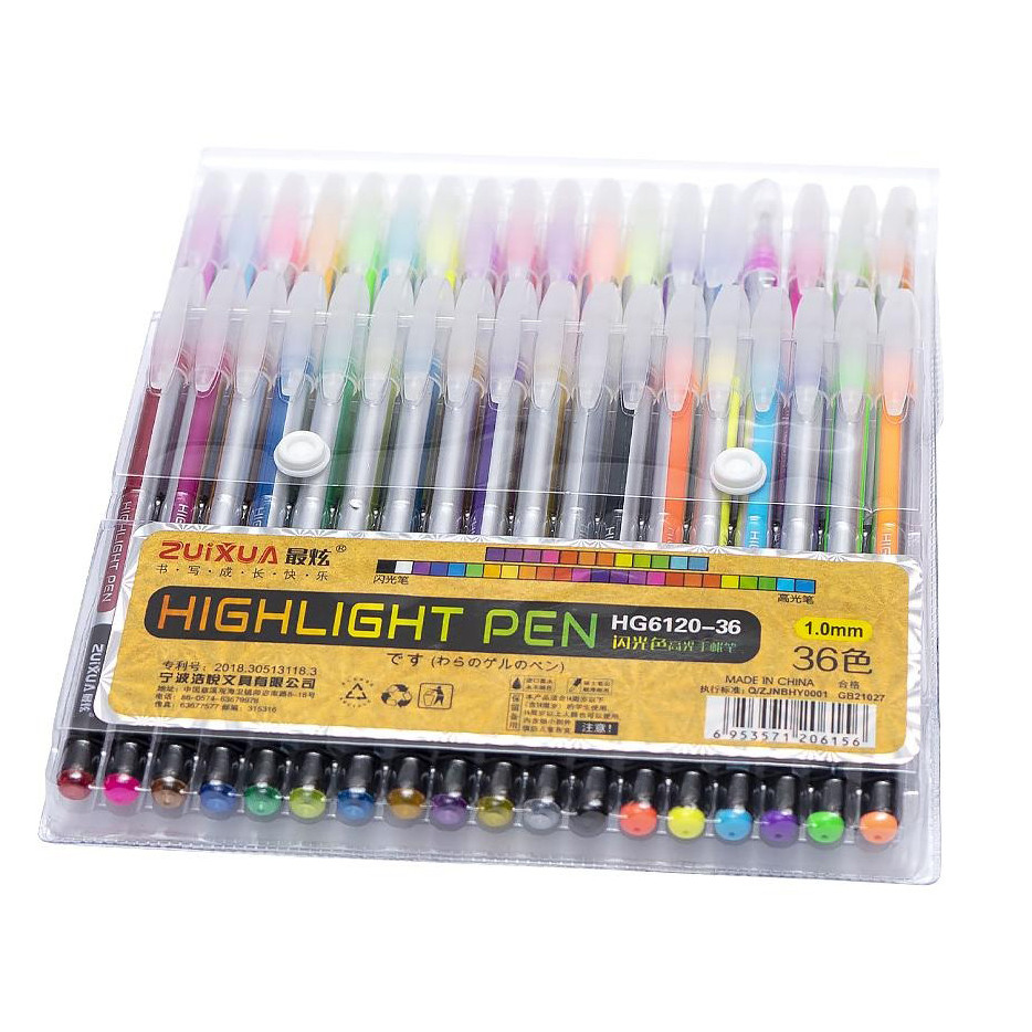 Набор гелевых ручек "Highlight Pen" HG6120-36, 36 цветов (116587) — фото 2