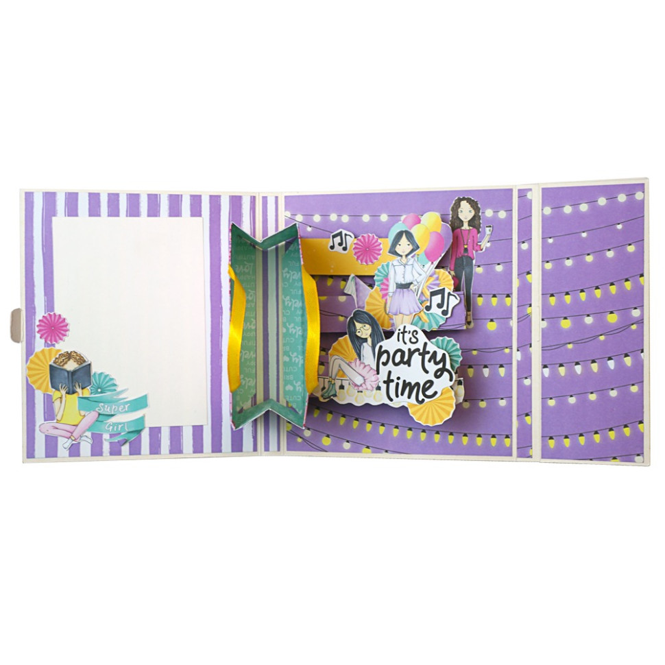 Набір для створення pop-up листівки "Party Girl" FDGCK-052, 14 x 16 см — фото 3