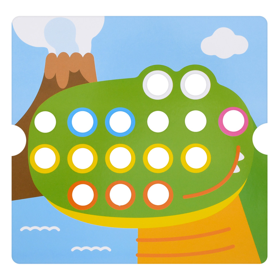Развивающая мозаика Button Idea YG898-6, 46 деталей, карточки 12 штук — фото 5