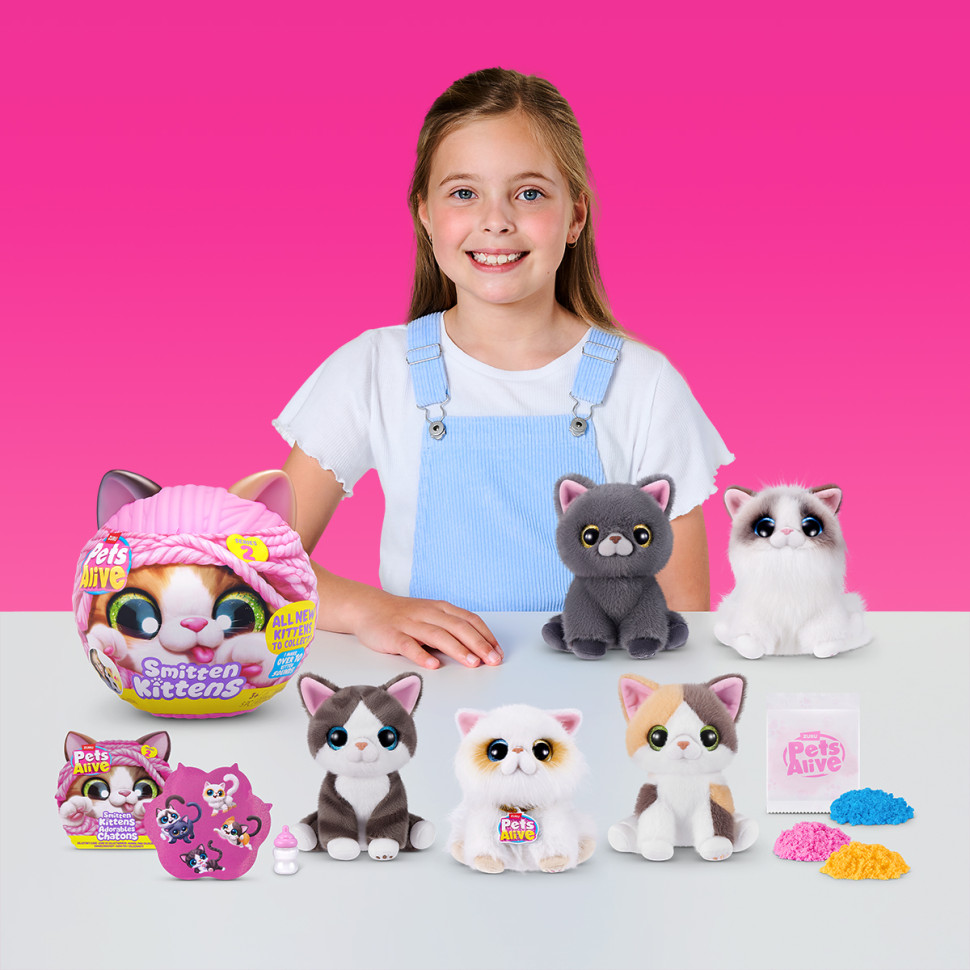 Интерактивный игровой набор-сюрприз Игривые котята Pets & Robo Alive S2 9568, 10 разных звуков — фото 4