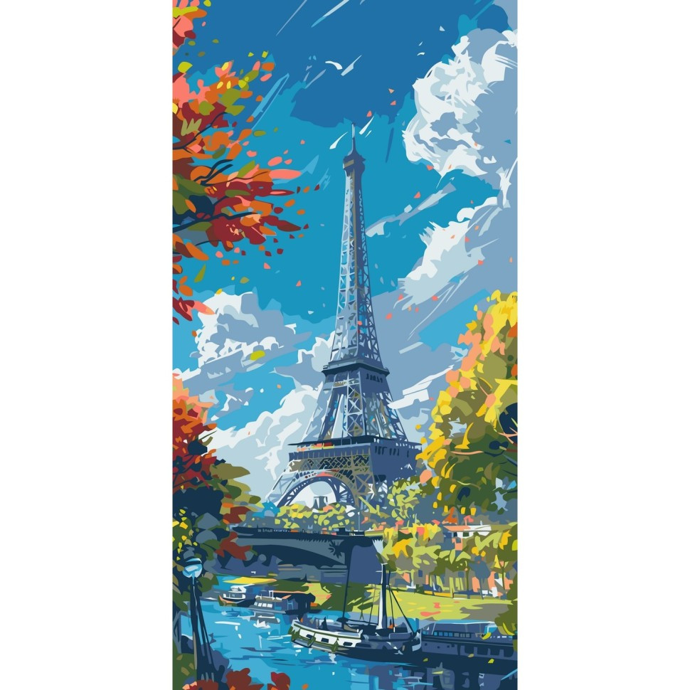 Картина за номерами "Eiffel Tower" 11571-AC 40х80 см