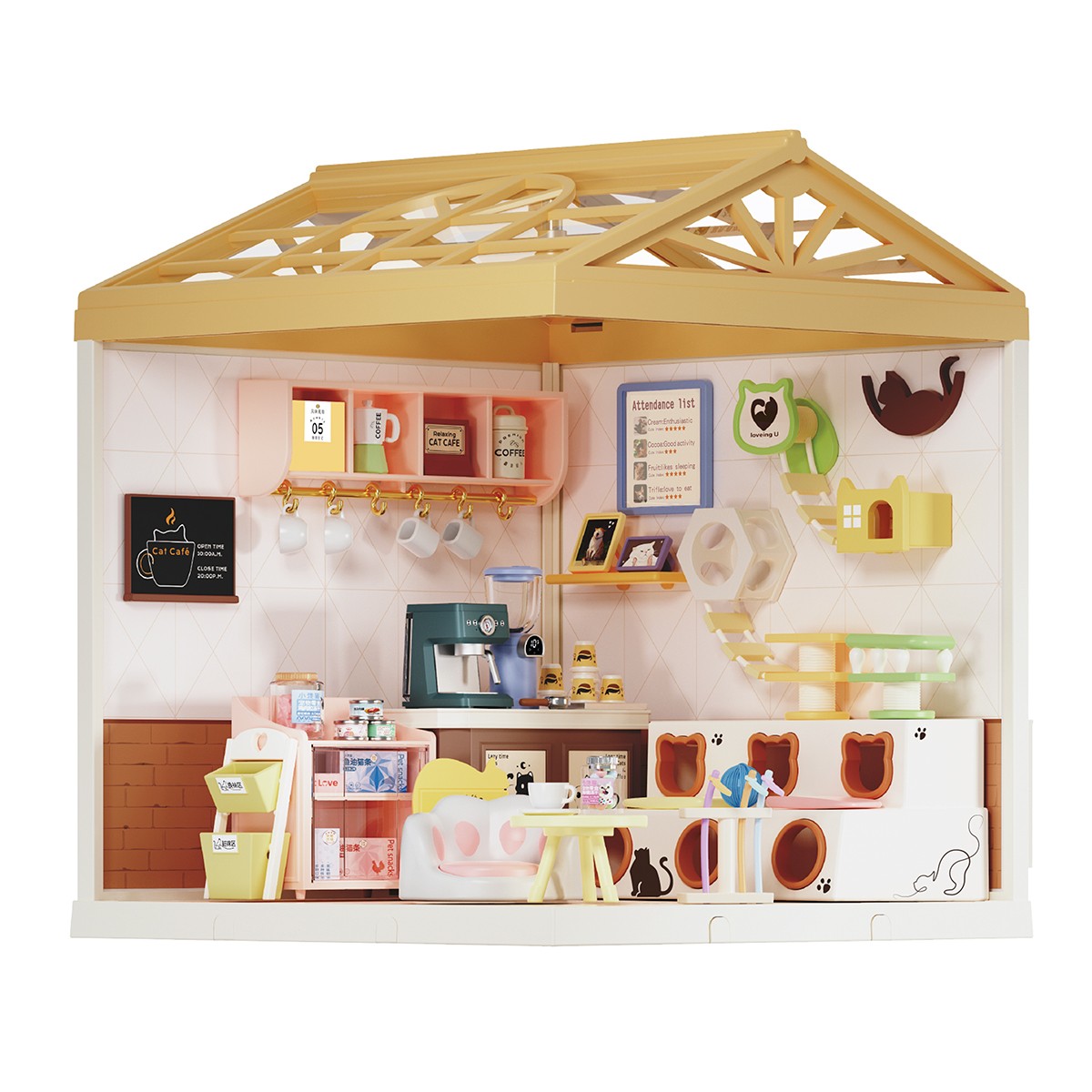 Конструктор-румбокс Mini House серії "Інтер'єр" – Котокафе (світло) — фото 4