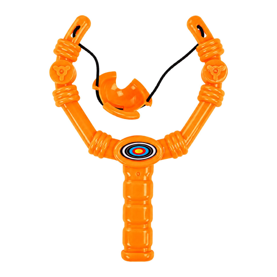 Детская Рогатка XG88-23(Orange) 3 мягких шарика, в сетке — фото 3
