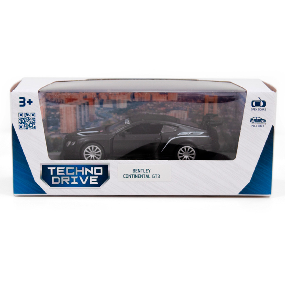 Детская автомодель BENTLEY CONTINENTAL GT3 TechnoDrive 250259 матовый черный — фото 11