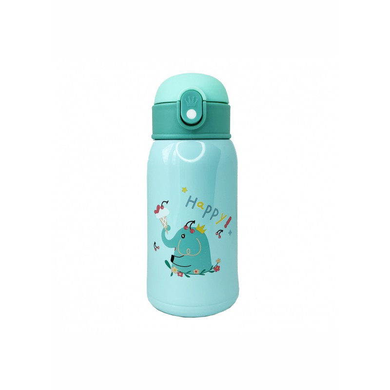 Термос-поїльник з силіконовою трубочкою MGZ-0318(Turquoise) чашкою, в чохлі з ремінцем, 550 мл — фото 5