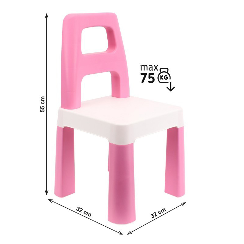 Дитячий стілець "Kids Chair" 0167TXK рожевий, до 75 кг — фото 7