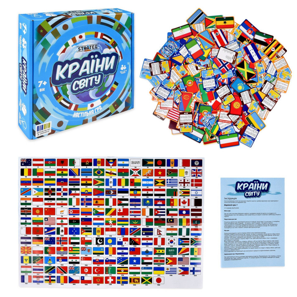 Карткова гра "Країни світу" 30952 інструкція, 220 карток — фото 2