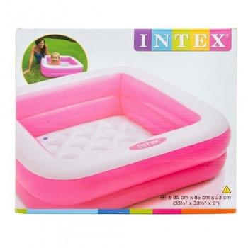 Дитячий басейн Intex 85х85х23 см Рожевий
