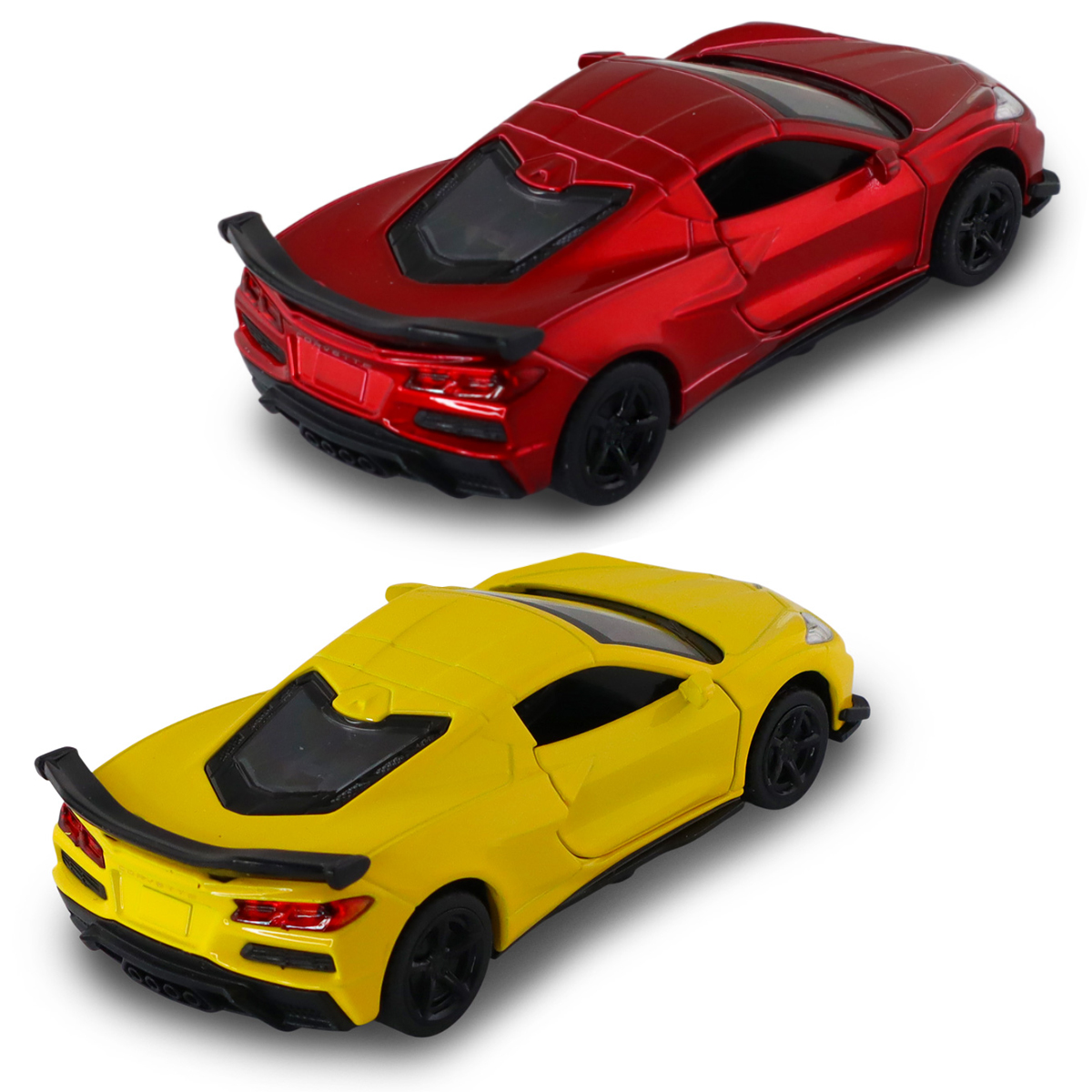 Автомодель – Chevrolet Corvette C8 Z06 2024 (жовтий, червоний) — фото 11