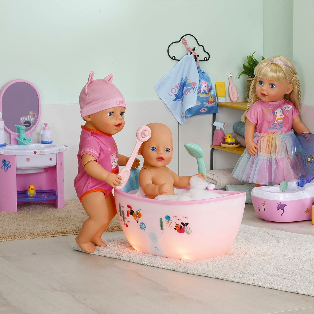 Автоматична ванночка для ляльки BABY born серії "Click and Play" – Казкове Купання (світло, звук) — фото 2
