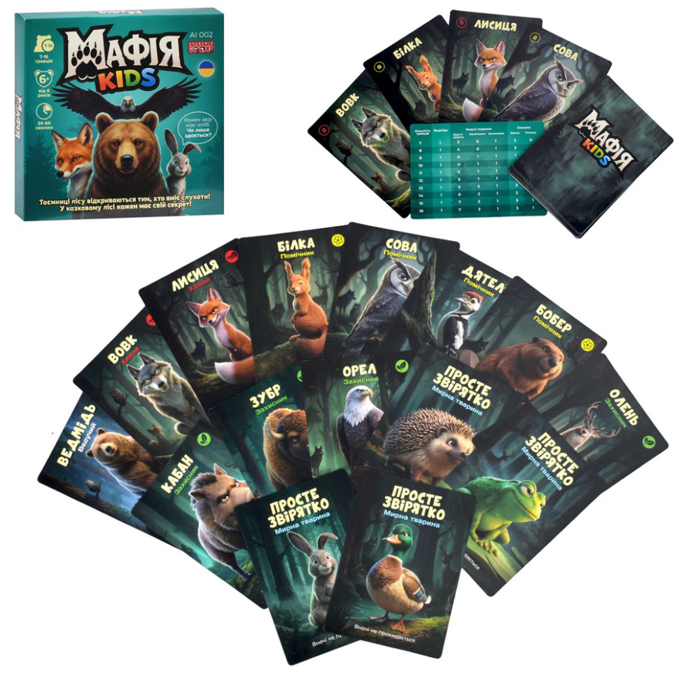 Настільна гра "Мафія Kids" AI 002, 31 картка — фото 3