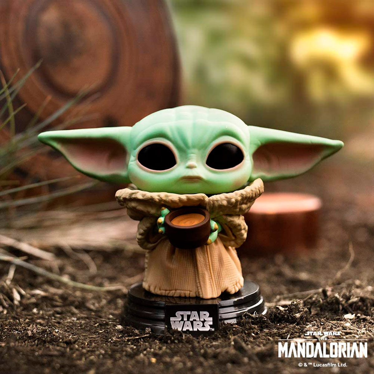 Игровая фигурка Funko POP! cерии "Мандалорец" Малыш с Чашкой — фото 5