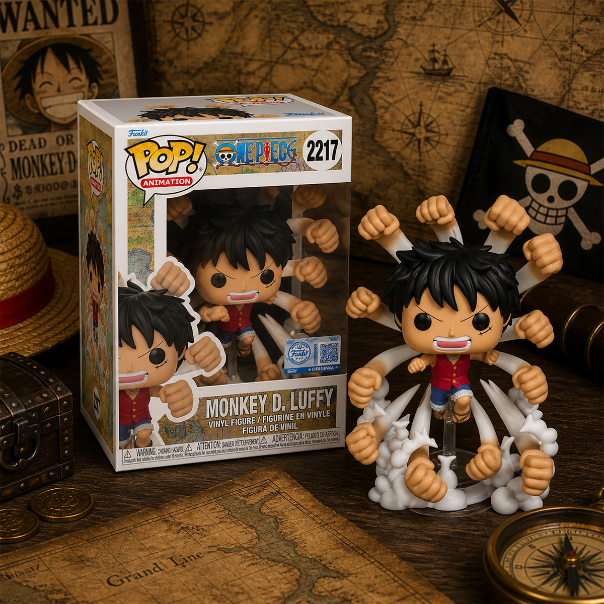 Ігрова фігурка Funko POP! серії "Великий куш" - Луффі (Гому Гому но Кулемет Гатлінга) — фото 3