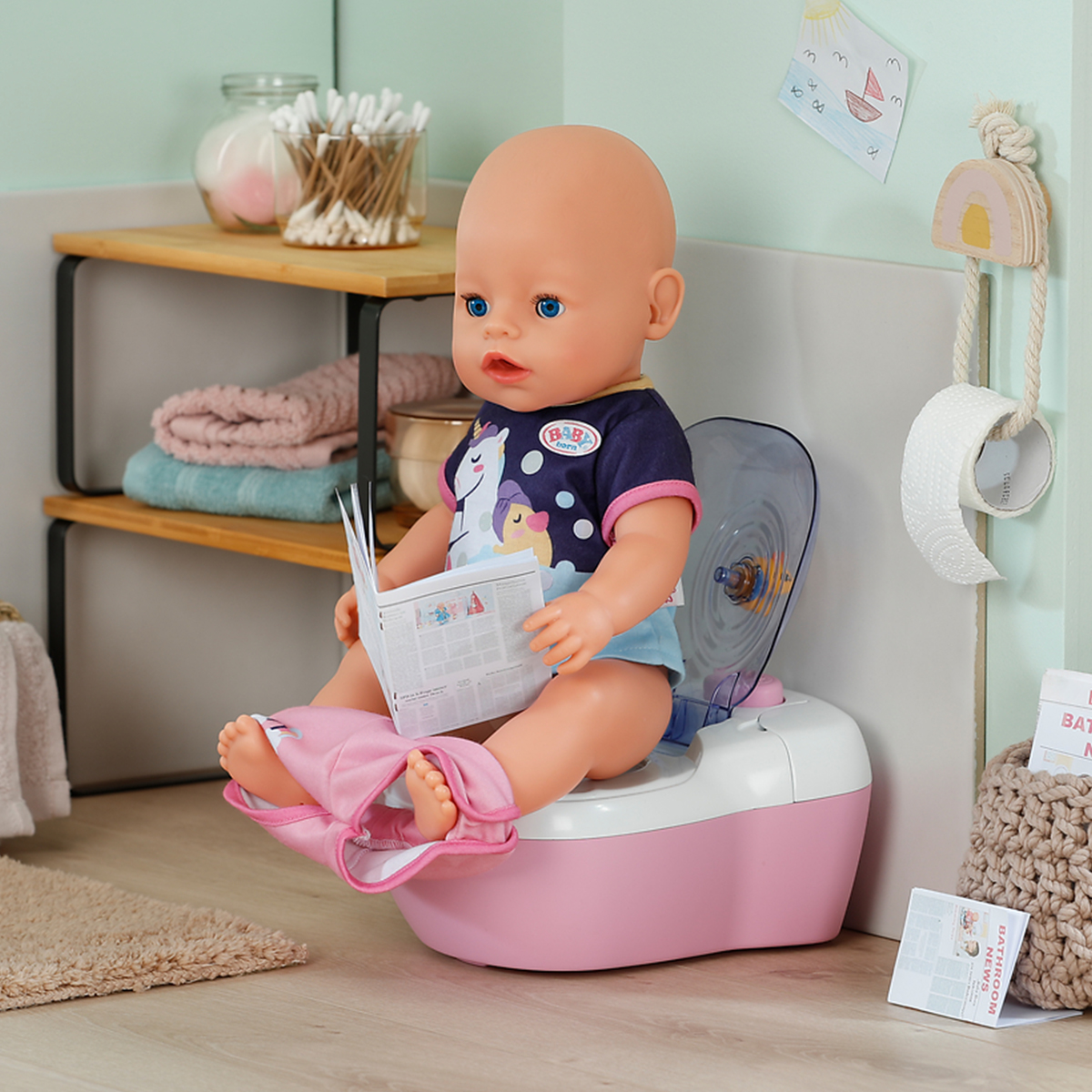 Інтерактивний унітазик для ляльки BABY born – Маленький Туалет (звук) — фото 8