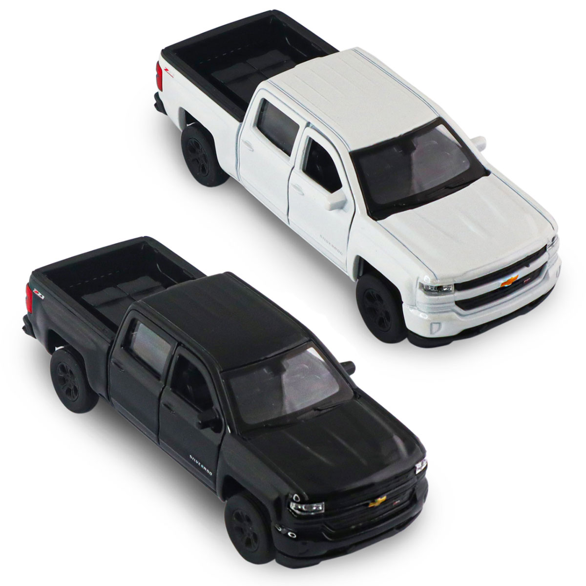 Автомодель - Chevrolet Silverado 2017 (перламутрово-білий, чорний) — фото 13