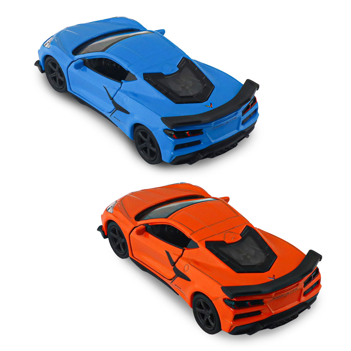 Автомодель - Chevrolet Corvette Z06 2023 (помаранчевий, світло-блакитний) — фото 10