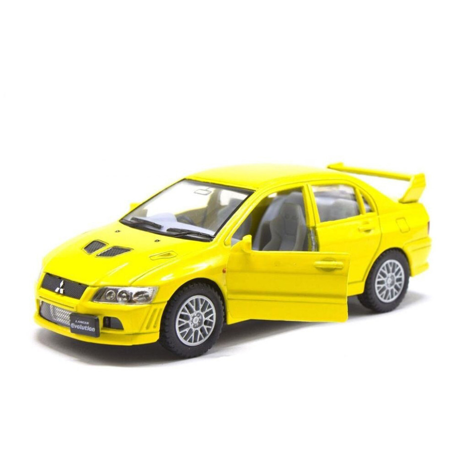 Колекційна машинка "Mitsubishi Evolution VII" KT5052W(Yellow) масштаб 1:42