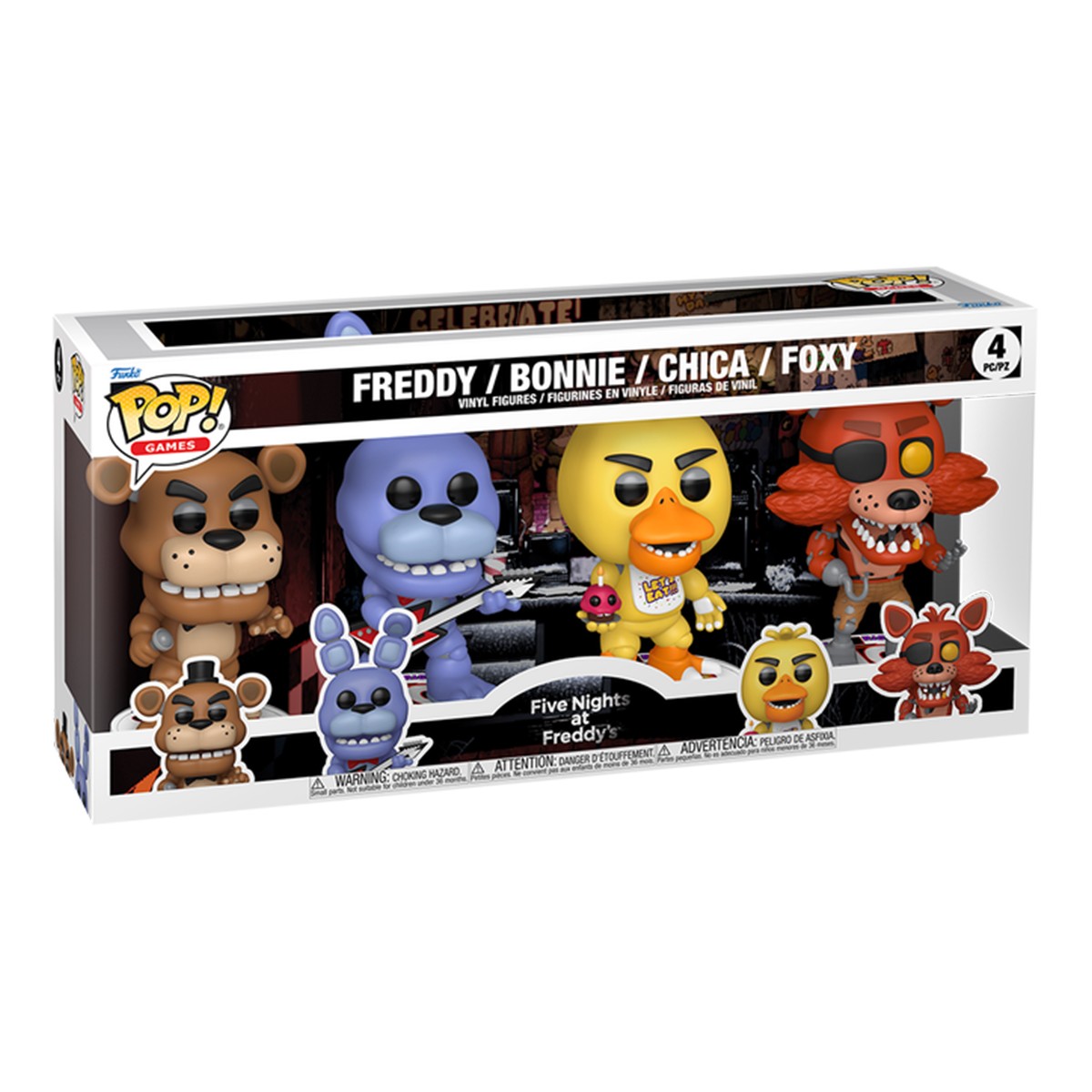 Набор игровых фигурок Funko POP! серии "5 ночей с Фредди" (4 фигурки)