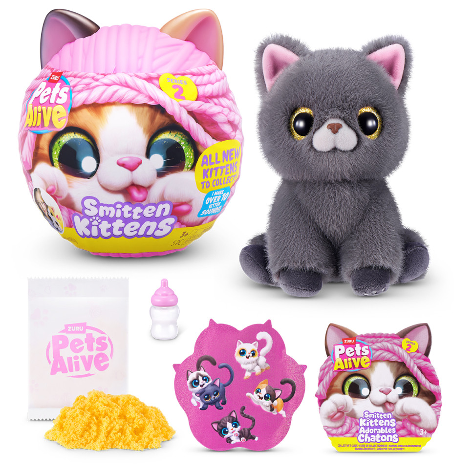 Интерактивный игровой набор-сюрприз Игривые котята Pets & Robo Alive S2 9568, 10 разных звуков — фото 8