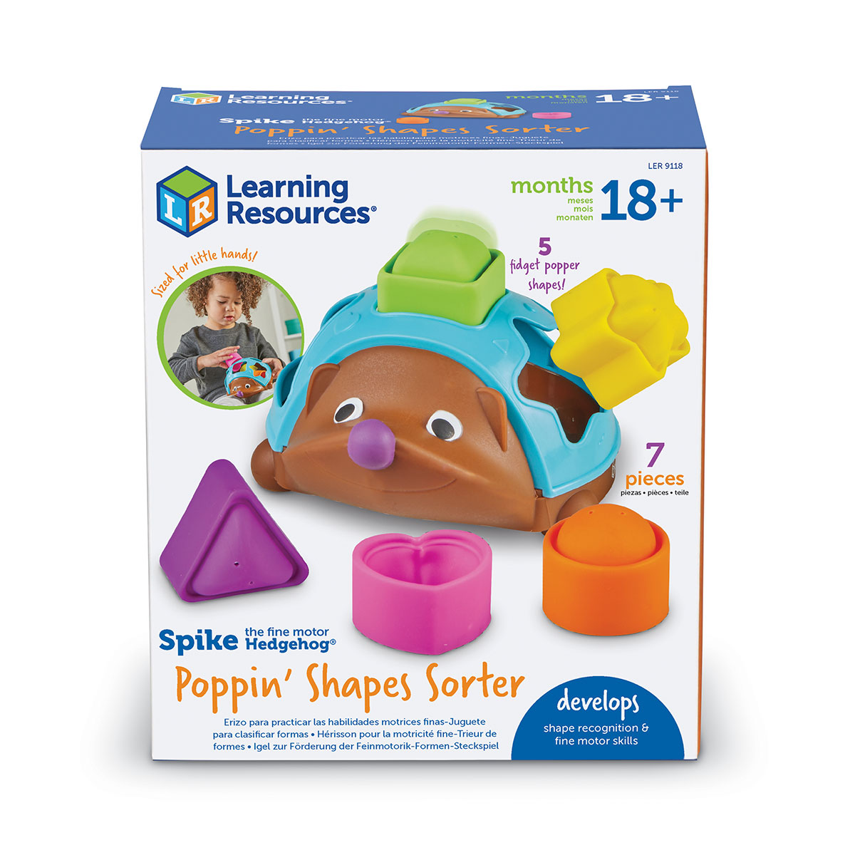 Обучающий игровой набор Learning Resources Spike The Fine Motor Hedgehog™ - POP-IT Сортер Ёжик