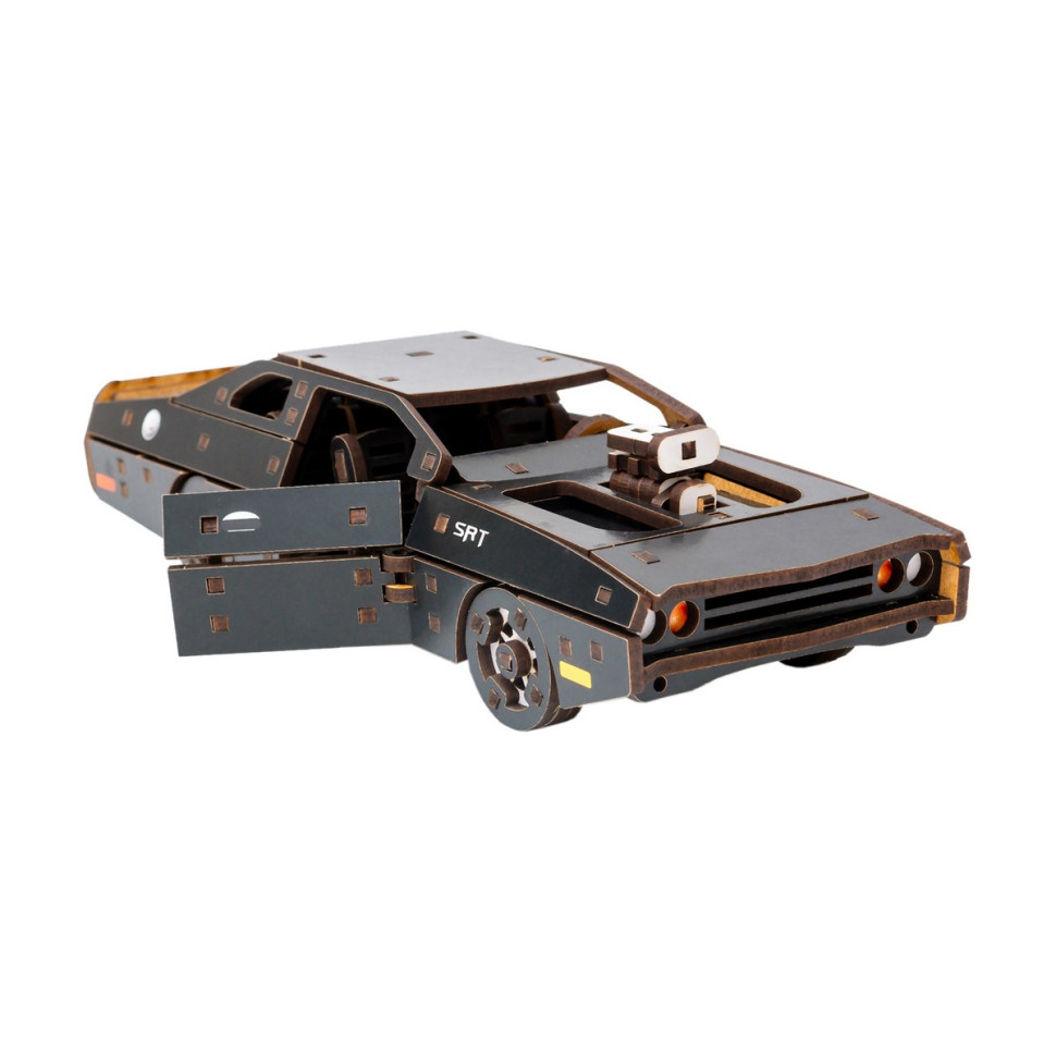 Дерев'яний 3D конструктор "Fast Furious" Puz-62519, 125 деталей, чорний — фото 6