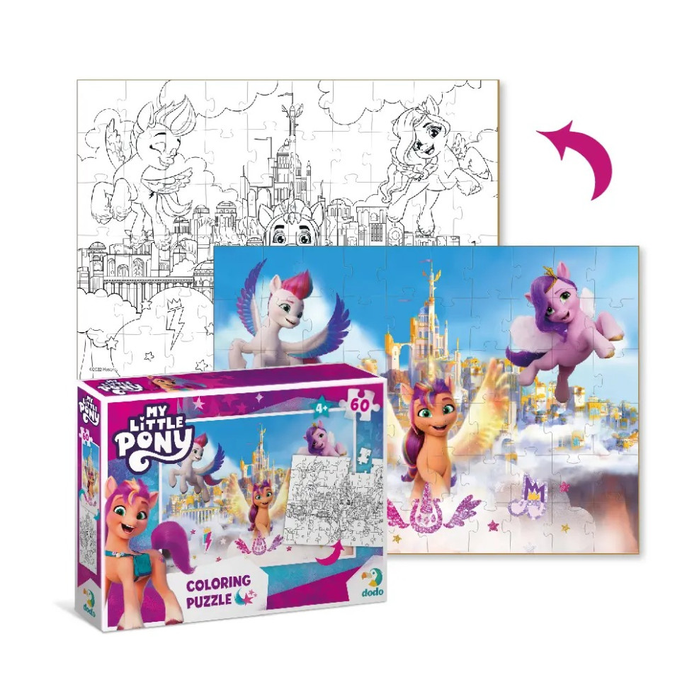 Дитячі Пазли 2 в 1 My Little Pony "Пригоди у палаці" DoDo 200135 60 елементів — фото 2
