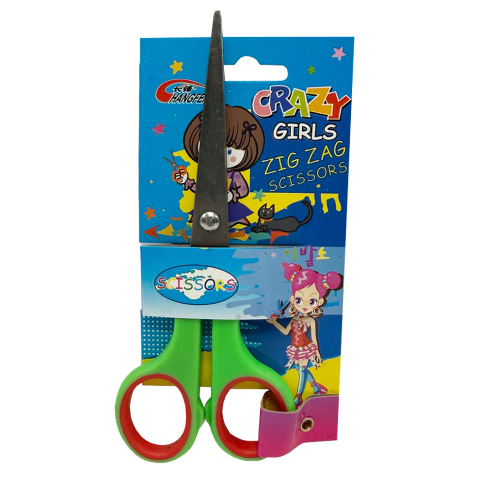 Дитячі ножиці канцелярські "№6 Scissors C" 50434(Green) довжина 14,3 см, леза 7,5 см