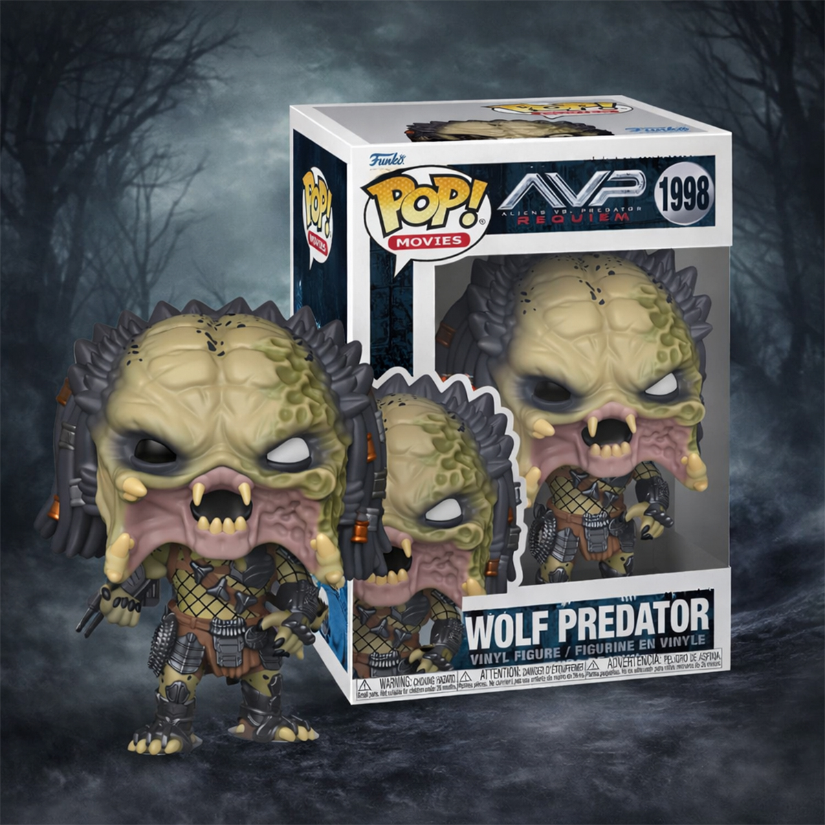 Ігрова фігурка Funko POP! серії "Чужі проти Хижака" S3 - Хижак (WOLF) (W/CH) — фото 4