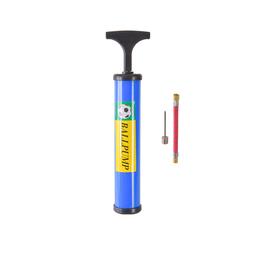 Ручний насос для м'ячів N41504(Blue) 25 см, голка для накачування та гнучкий шланг