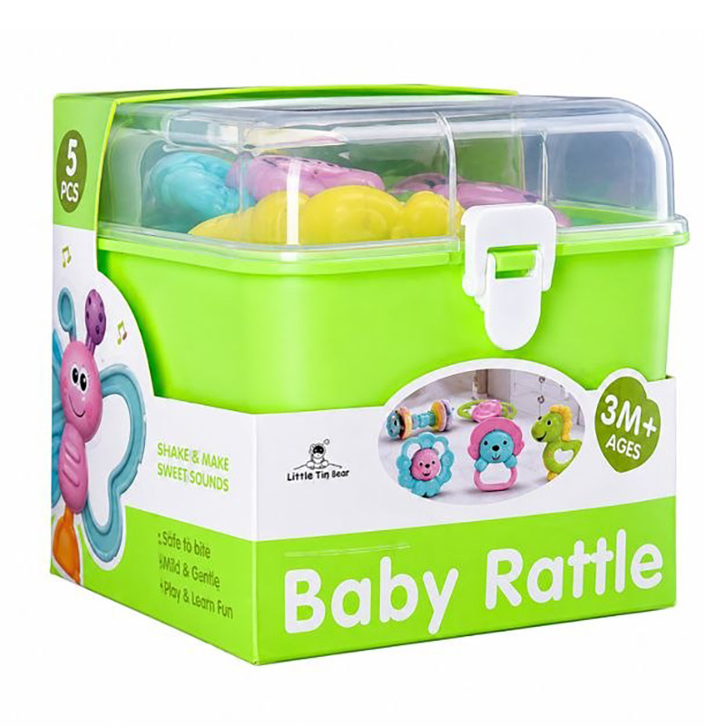 Набір дитячих брязкалець "Baby rattle" 3172(Green) у наборі 5 штук