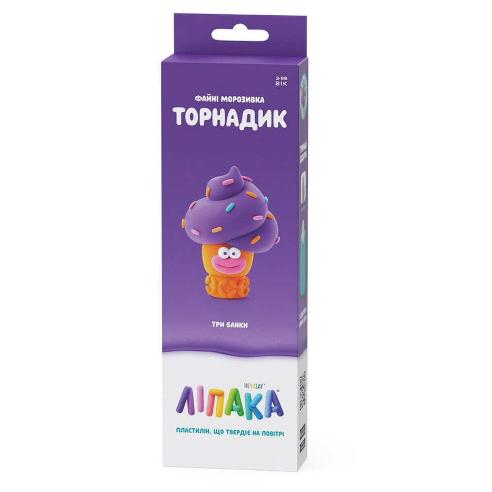 Набір пластиліну "Файні морозивка: Торнадик" ЛІПАКА 30144-UA01 самостійно твердіє
