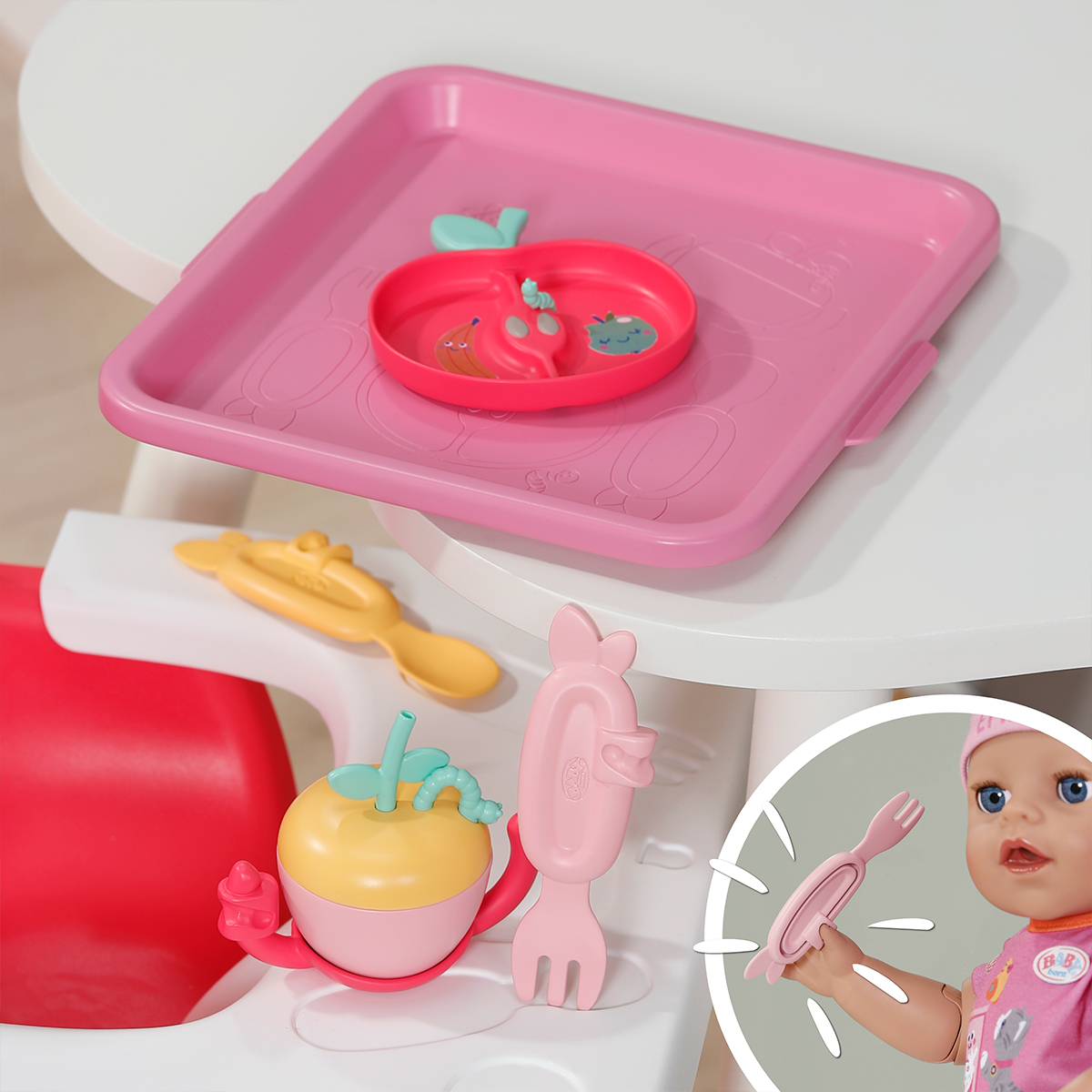 Набір посуду для ляльки BABY born серії "Click and Play" – Миле Годування — фото 3
