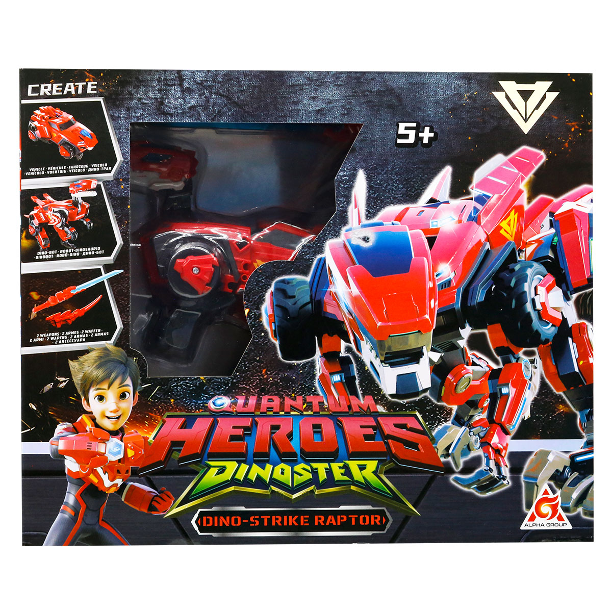 Динозавр-трансформер Dinoster - Мега Дино-Страйк Раптор — фото 4