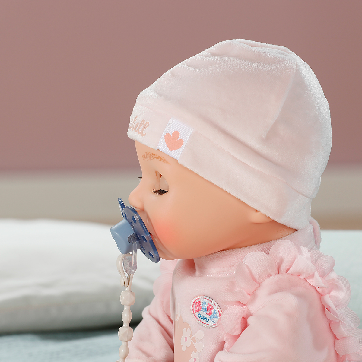 Пустушка для ляльки BABY born на кліпсі (блакитна) — фото 4