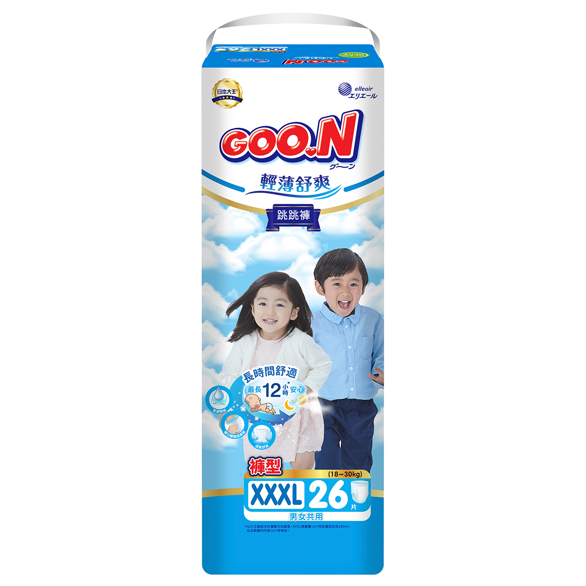 Трусики-підгузки Goo.N Slim & Comfortable для дітей 18-30 кг (розмір 7(XXXL), унісекс, 26 шт)