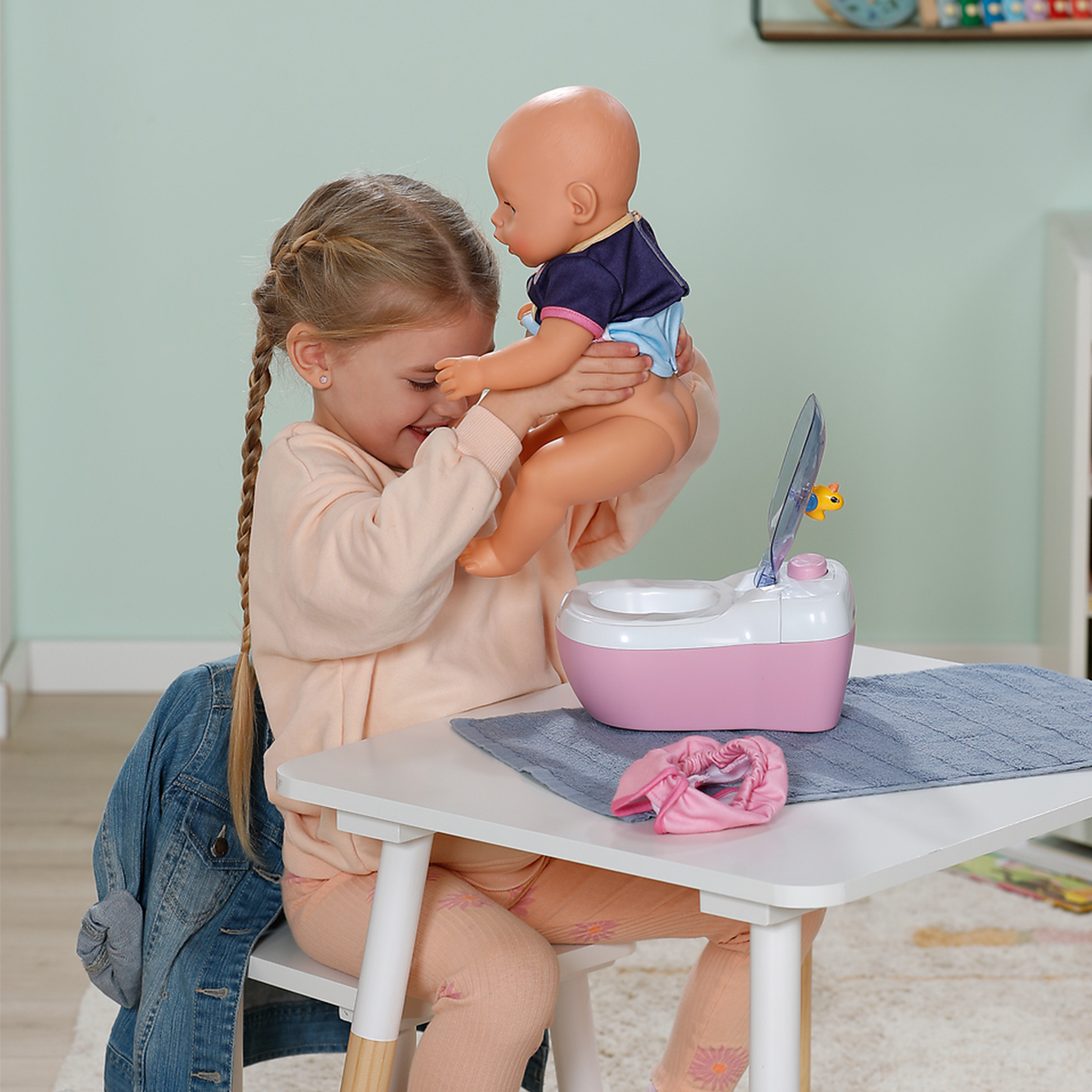 Інтерактивний унітазик для ляльки BABY born – Маленький Туалет (звук) — фото 6