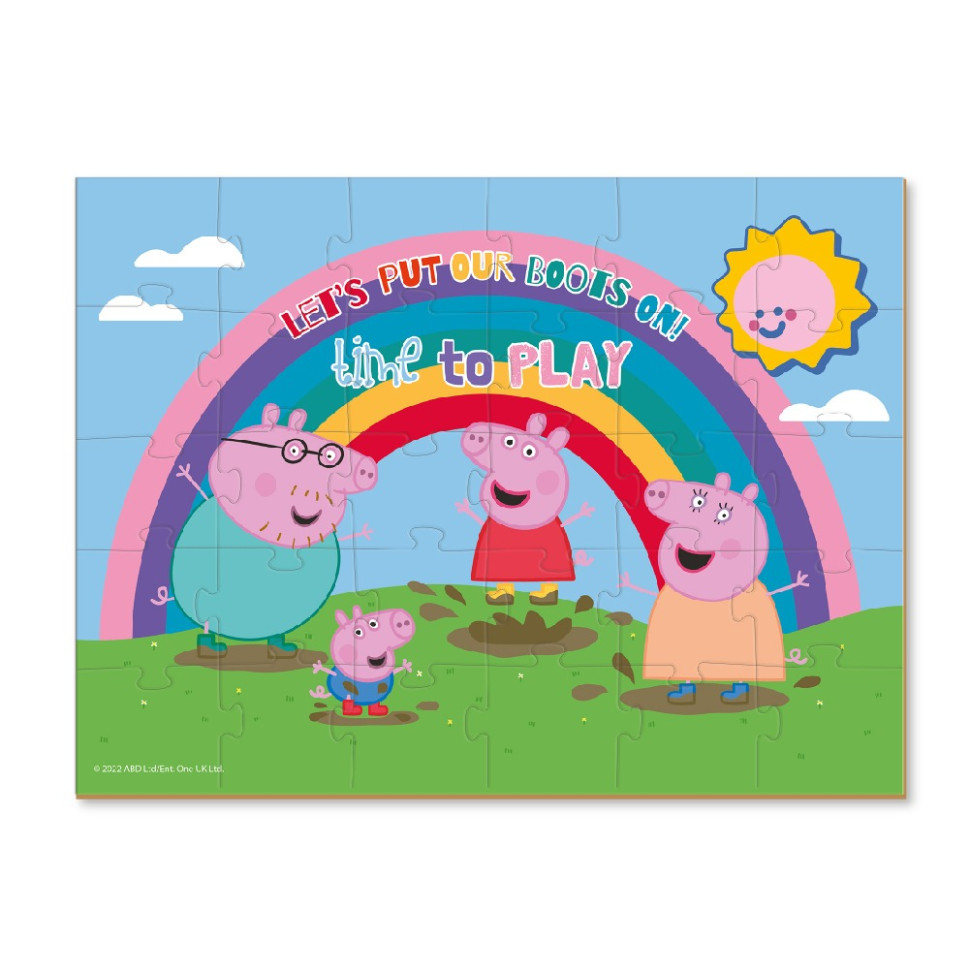 Детский пазл "Peppa Pig: Игра в лужах" 200303, 30 элементов — фото 2