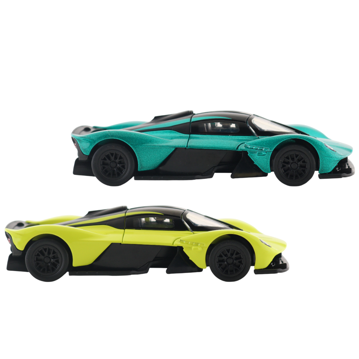 Автомодель - Aston Martin Valkyrie 2024 (зелений, жовтий) — фото 3
