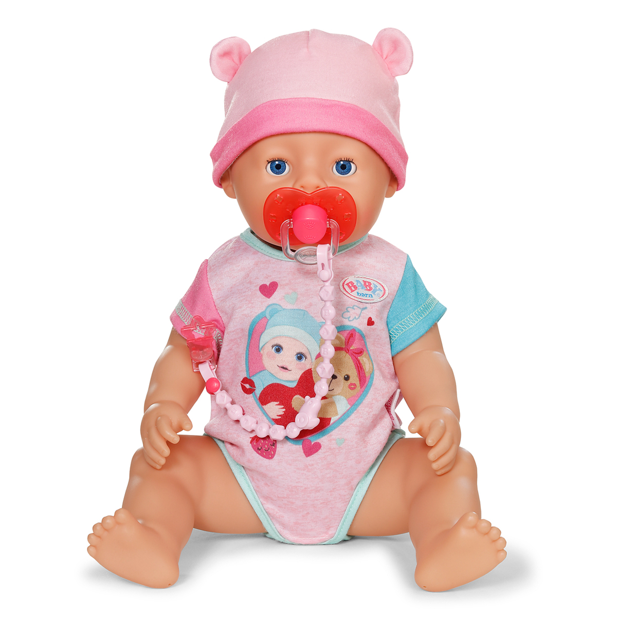 Пустушка для ляльки BABY born на кліпсі (рожева) — фото 3