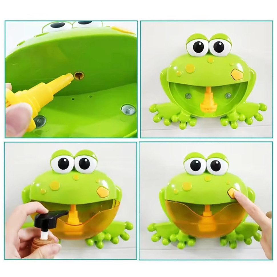 Игрушка для купания "Жабка" X18002 Bubble Frog, со звуковыми эффектами — фото 4