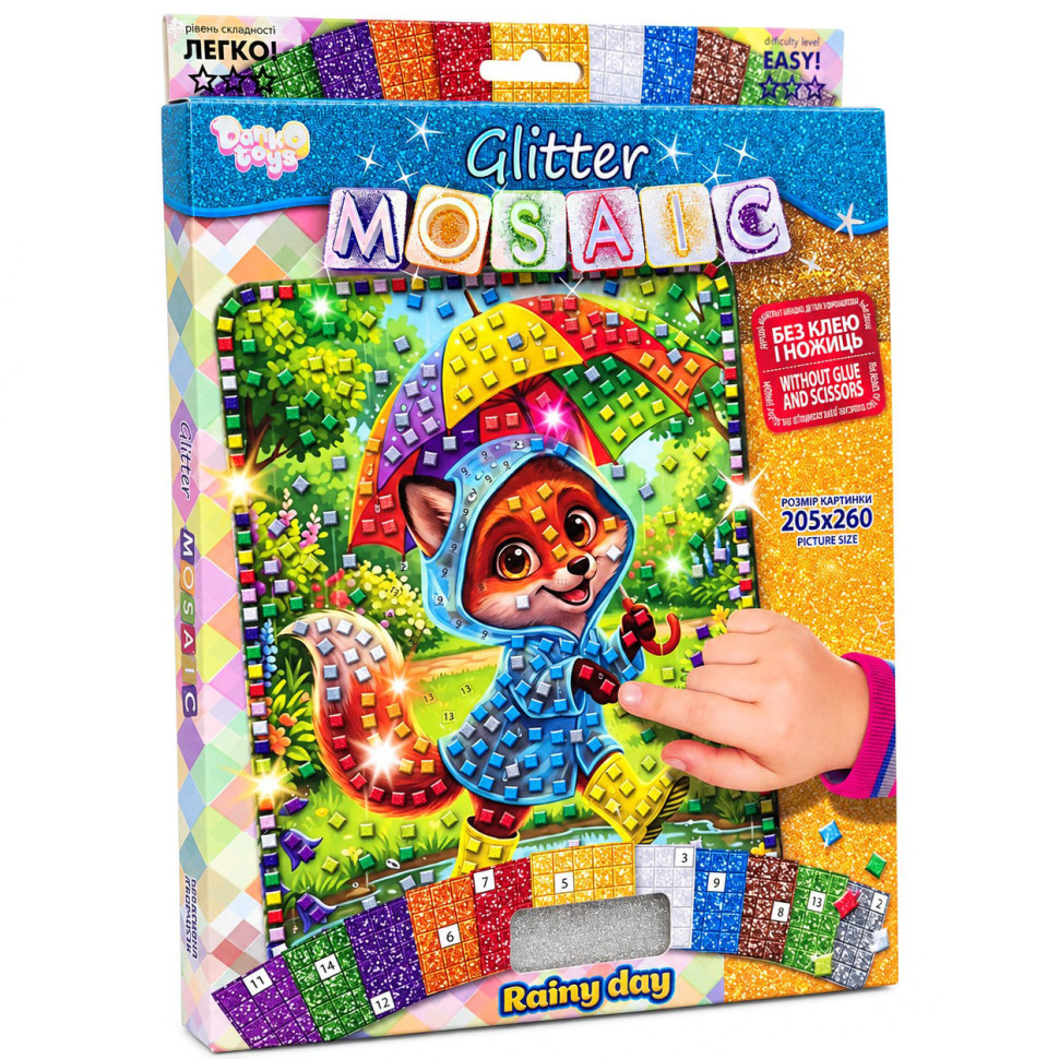 Креативна творчість "Блискуча мозаїка Rainy day" БМ-04-03 серії "Glitter Mosaic"