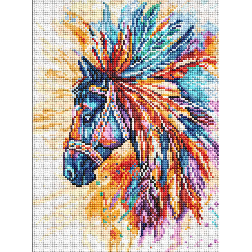Алмазна мозаїка "Яскравий кінь" AMO8236, 30х40 см