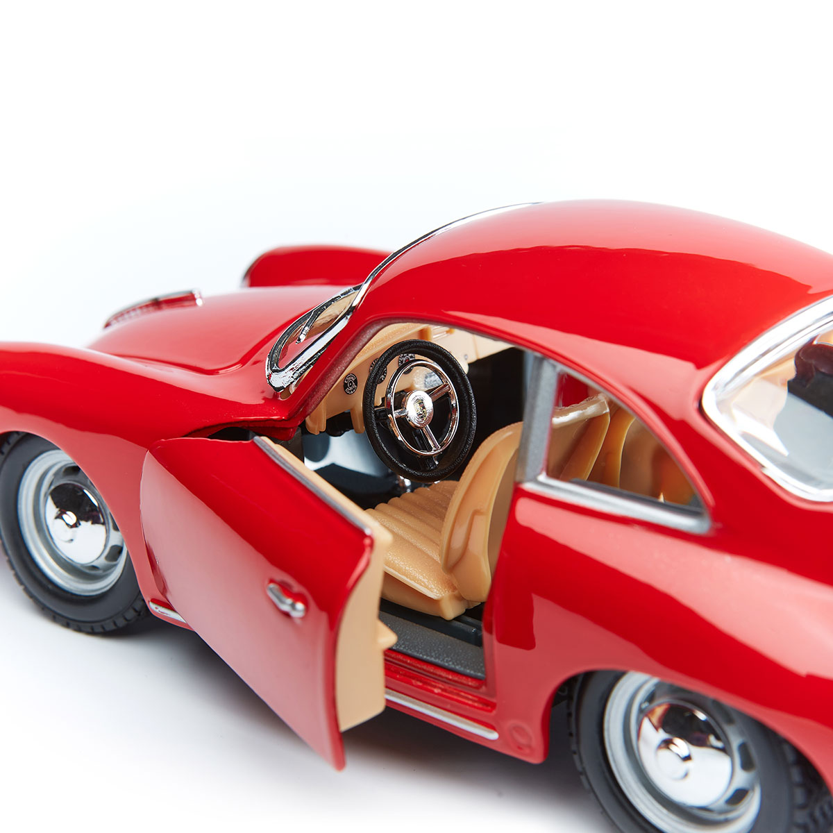 Автомодель - Porsche 356B (1961) (асорті слонова кістка, червоний, 1:24) — фото 8