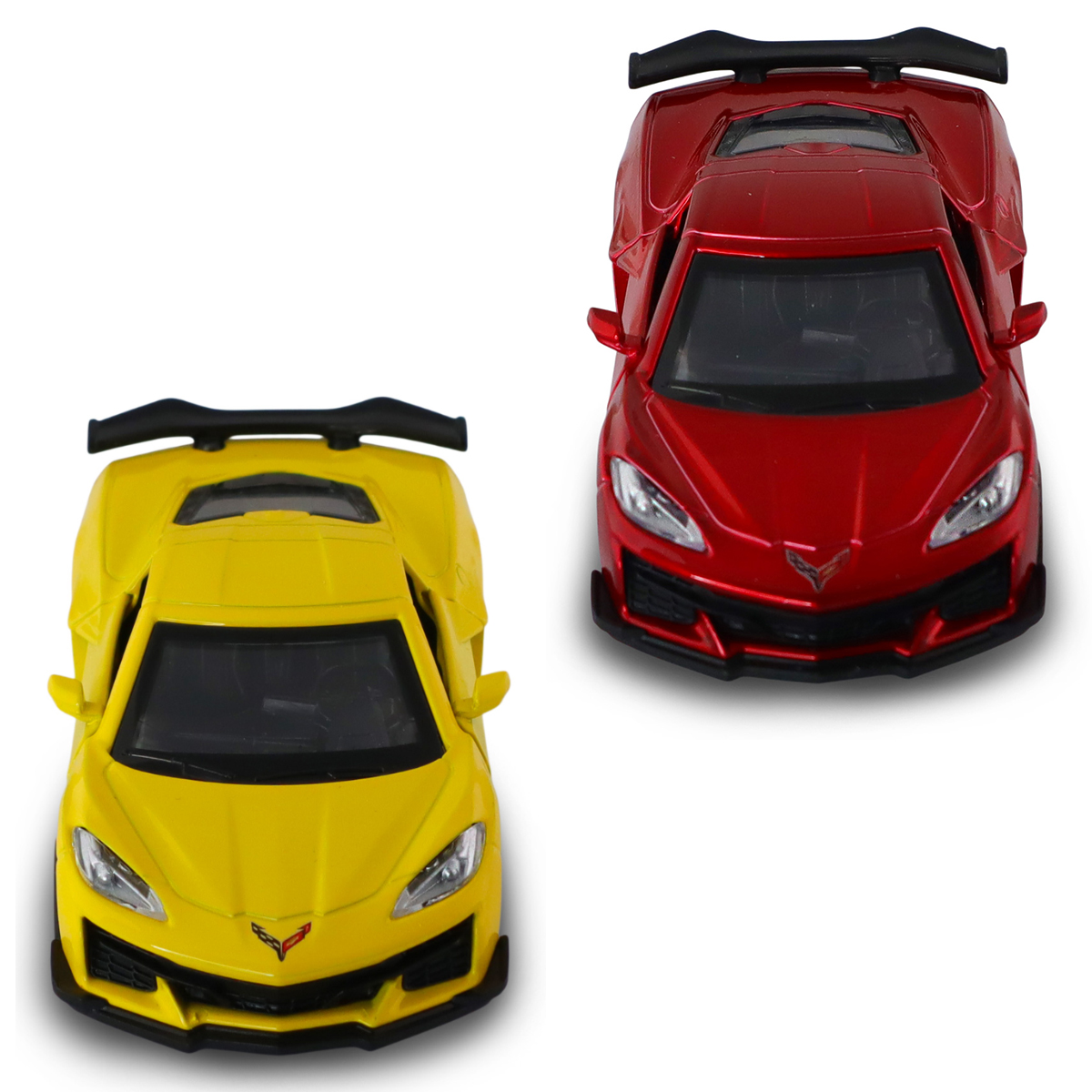 Автомодель – Chevrolet Corvette C8 Z06 2024 (жовтий, червоний) — фото 14