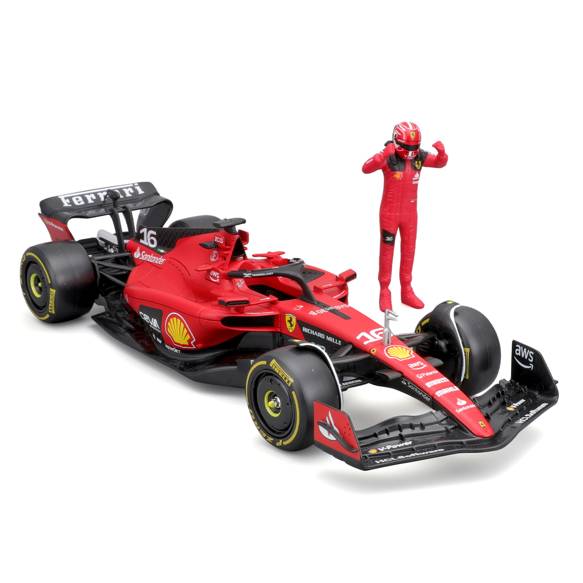 Автомодель з фігуркою - Ferrari SF-23 (1:24) — фото 6