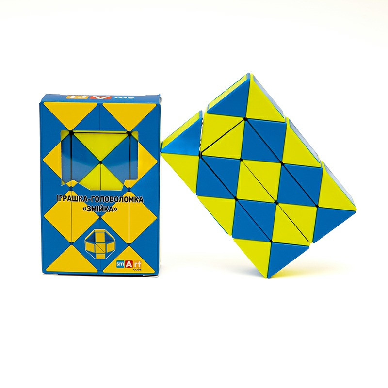 Головоломка Умный кубик "Змейка сине-желтая" SCU024 (Smart Cube Twisty Puzzle Snake "Ukraine") — фото 3