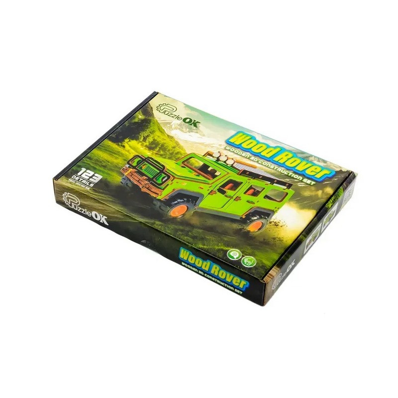 Дерев'яний 3D конструктор "Позашляховик" Puz-00951, 123 деталі
