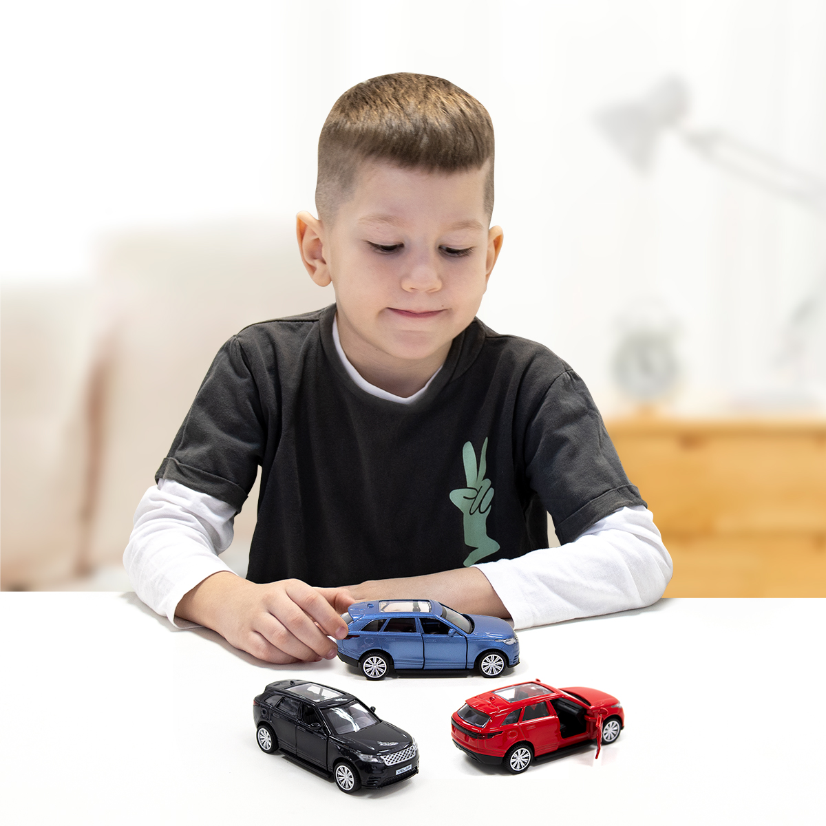 Автомодель - LAND Rover Range Rover Velar (синий) — фото 2